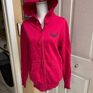 Ford Cares Warriors in Pink cancer awareness Zip-Up Hoodie sz M